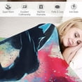 thumbnail image 3 of YANMS Ice Skating Throw Blanket Girls Gymnastics Silhouette Bed Blankets Colorful Graffiti Tie Dye Butterfly Blanket for Teens Women Room Decor Fuzzy Blanket, 3 of 6