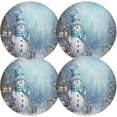 thumbnail image 2 of Coolnut Cute Christmas Snowman Placemats Set of 6 Non-Slip Heat Resistant Dining Table Place Mats Washable Kitchen PVC Weave Table Mats Home Decor Gifts, 2 of 7
