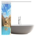 thumbnail image 3 of ABPHQTO Lakehouse Decor Cortina de Ducha Cráter Mirando Lago entre Montañas Tela Baño Cortina de Ducha 160x180 cm, 3 of 3