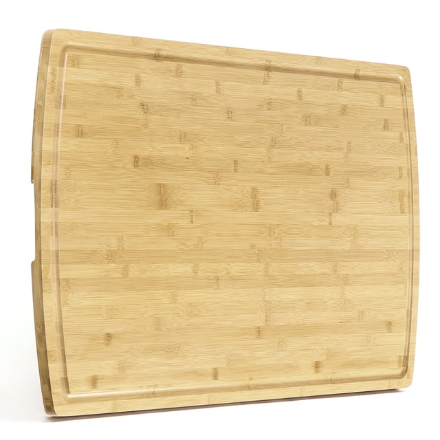 Extra Large Bamboo Cutting Board – 36 x 24 Inch Professional Butcher Block, Deep Juice Groove, Handles, Chopping & Serving Tray for Kitchen, Meat, Vegetables, Cheese – Size: 91.5x60x2.5cm