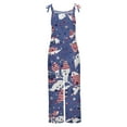 thumbnail image 5 of Dyegold Jumpsuits for Women Casual, Jumpsuits for Women Dressy Summer Loose Casual Trousers 4th of July Patriotic Square Neck Sleeveless Rompers Overall Black_Friday, 5 of 5