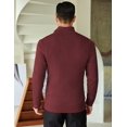 thumbnail image 3 of COOFANDY Mens Ribbed Knit Sweater Quarter Zip Mock Neck Sweaters Slim Fit Fall Winter Pullover Sweater, 3 of 6