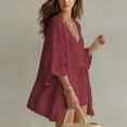 thumbnail image 6 of HBYJLZYG 3 Piece Women's Casual Set V Neck Cami and Loose Cardigan, Drawstring Shorts Summer Beach Outfit, Relaxed Lounge Wear, 6 of 9