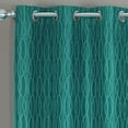 thumbnail image 2 of Pair Voyage Jacquard Thermal Blackout Curtain Panels With Grommets (Set Of 2)&Nbsp;76X96 - Teal, 2 of 5