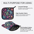 thumbnail image 3 of Yayeee Oven Mitts and Pot Holder Set of 4 Heat Resistant Kitchen Gloves Baking Hot Pad, Neon Christmas, 3 of 5