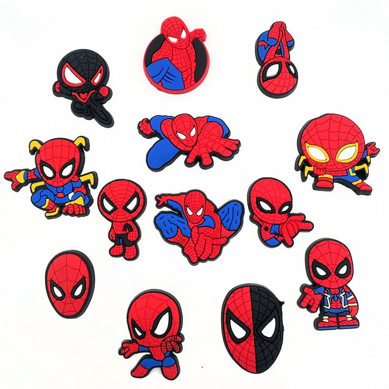 We1stdsee 30pcs Spiderman Shoe Decoration Charms for Kids Girls Boys