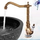 thumbnail image 1 of Grifo monomando para cocina y baño familiar moderno, grifo mezclador para lavabo con palanca de cobre antiguo, grifos para lavabo con caño giratorio, grifo para fregadero de cocina retro, 1 of 1