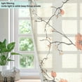 thumbnail image 4 of Yayeee Window Curtains Set of 2 for Living Room Light Filtering 63"x52", Light Red Flowers, 4 of 7