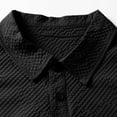 thumbnail image 6 of SeCaotees Oversized Short Sleeve Polo Shirts for Men Turn‑Down Collar Button Placket Relaxed Fit Lightweight Knit Streetwear Tops Black,L, 6 of 9