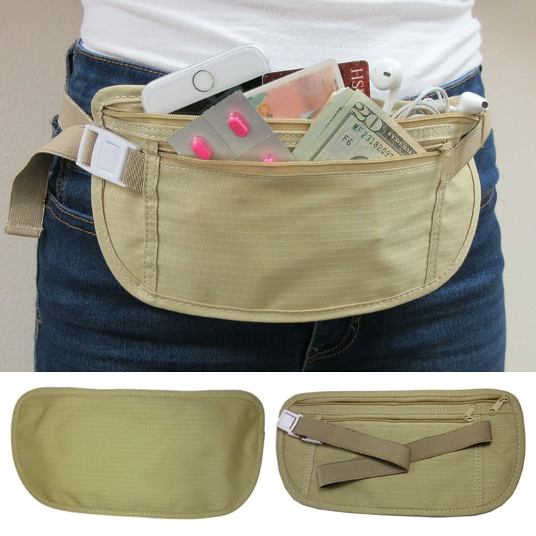 1 Waist Belt Bag Travel Pouch Hidden ID Passport Security Money