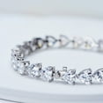 thumbnail image 2 of S925 Sterling Silver Bracelet Full Diamond Heart-shaped Bracelet Fashion, 2 of 2