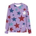 thumbnail image 5 of XQYLOS Kids Printed Sweatshirt Crewneck Loose Fit Star Graphic Pullover Cute Casual Girls Shirts Tops for 3-14 Years Trendy, 5 of 6