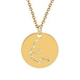 thumbnail image 2 of Collier en Acier Titane Serti de Diamants Mode 12 Constellations Bijoux, 2 of 9