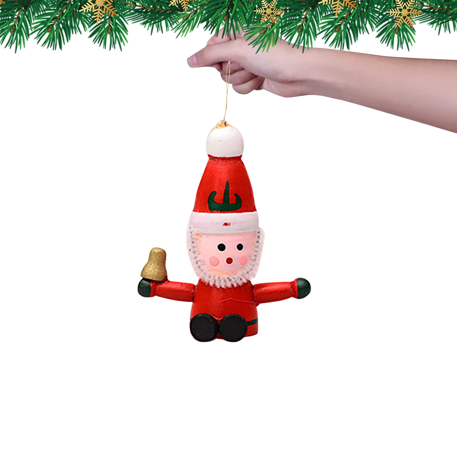 lystmrge Vintage Christmas Ornament Wreath Mini Tree Decorations