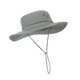thumbnail image 3 of Sombrero de protección solar Plegable de con cuerdas Sombrero de cubo transpirable Sombrero para el sol para Sombrero de , S gris claro Yinane Sombrero de copa, 3 of 8