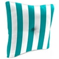 thumbnail image 3 of Jordan Manufacturing 23.5" x 24" Awning Turquoise Stripe Square Tufted Outdoor Deep Seat Chair Back Cushion with Fabric Button (2 Pack), 3 of 11