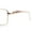 Rose Gold - Clear, variant on Jaguar Cougar Jewel Metal Arm Rectangle Hustler Fashion Eyeglasses Yellow Gold