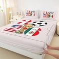 thumbnail image 4 of Erosebridal Football Sport Lover Bed Sheets,American Soccer Ball Games King Sheets For Kids Men 4 Pieces, 4 of 6