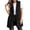 Black, variant on Luvrsol Women Sleeveless Long Vest Open Front Mid Length Casual Waistcoat Layering Cardigan Gilet S-2XL