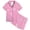 00-Pink1706, variant on WOYY Boys Pajamas Button Down Short Sleeve Shirt Shorts Loungewear Kids PJ Set, Sizes 2-13