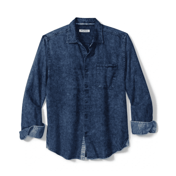 Tommy Bahama Men's, Indigo Beach Long Sleeve Shirt, Indigo, S