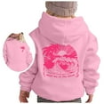 thumbnail image 6 of Tiweut Casual Hoodies for Girls Long Sleeve Soft Sweatshirt Hooded Graphic Hoody Kids Cute Pullovers Top Clothes Tops 7-8 Y, 6 of 7