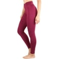 thumbnail image 3 of ToBeInStyle Women's Medium Weight Classic Breathable Cotton Legging - Burgundy - 3X-Large, 3 of 5