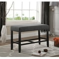 thumbnail image 2 of Dining Benches Biony Fabric Counter Height Dining Bench with Nailhead Trim, Grey,Dining Benches With Storage, 2 of 5