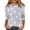 Gray #164, variant on Easter Womens Shirt Spring 3/4 Sleeve Bunny Shirts Plus Size Floral Eggs Tees Funny Fashion Crew Neck Blouses White L