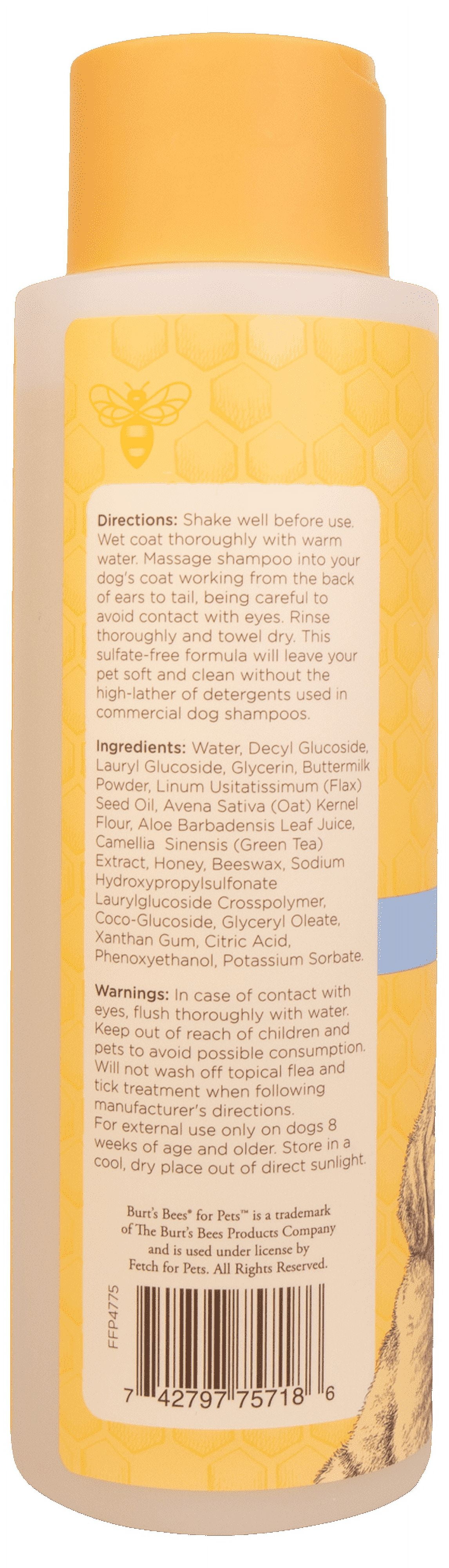 (3 pack) Burt's Bees Natural Pet Care Tearless 2 -1 Dog Puppy Shampoo Conditioner Buttermilk and Linseed Oil