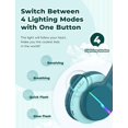 thumbnail image 2 of Auriculares Bluetooth iClever BTH12 para niños con luces LED verdes, 2 of 7