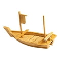 thumbnail image 3 of CarpNettore Wooden Sushi Boat Multifunctional Serving Board for Restaurant Home Ceremony 60x21cm, 3 of 8