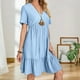 thumbnail image 2 of Vestido de verano Gchanao 2025 para mujer con cuello en V y manga corta, 2 of 2