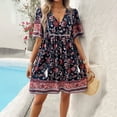 thumbnail image 2 of New Spring/Summer Women's Resort Printed Short-Sleeve Dress, 2 of 5