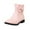 Pink, variant on Winter New Women Casual Boots Ladies Cute Fashion Bow Solid Color Flat Round Toe Square Heel Short Student Style Boots