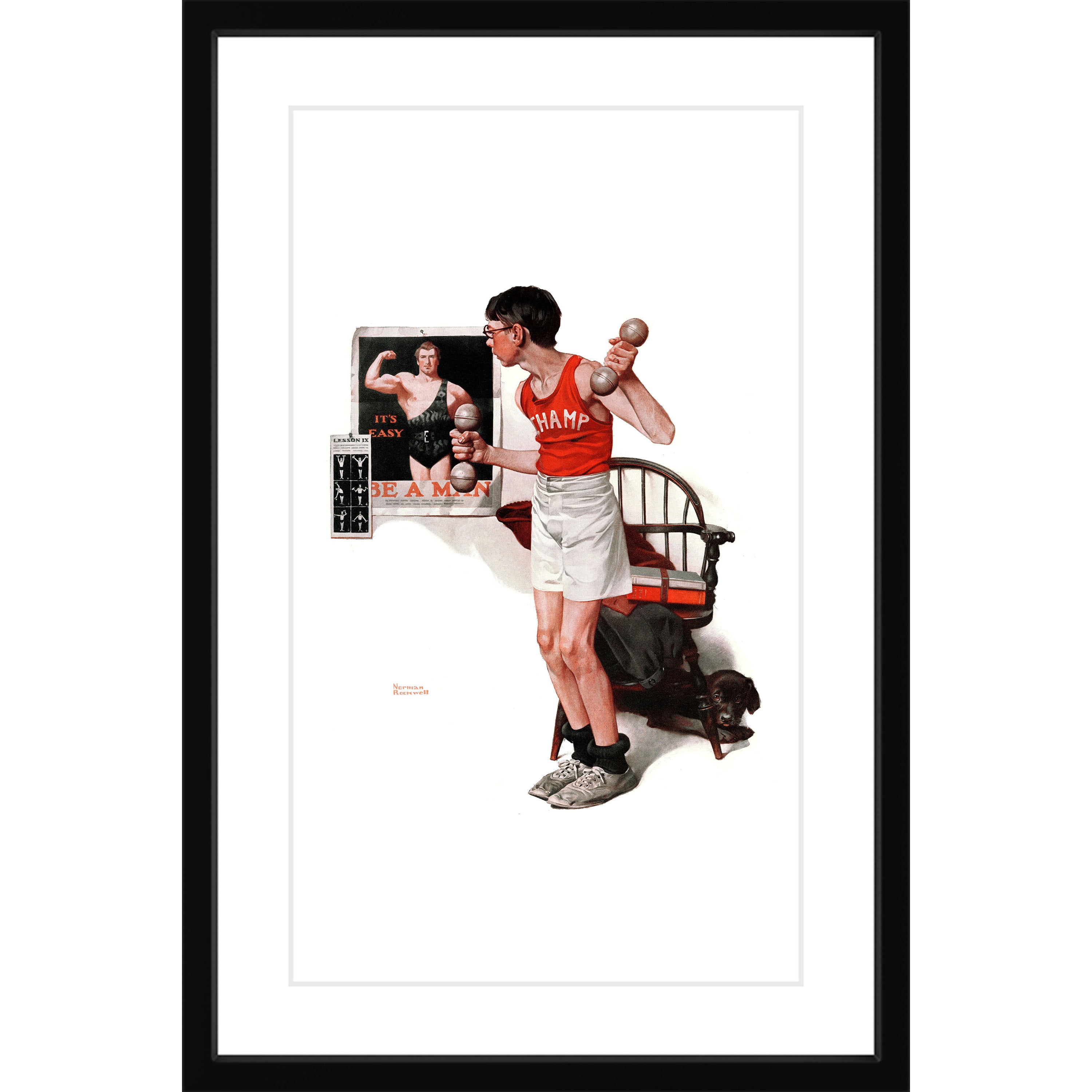 Marmont Hill "Champ" by Norman Rockwell Framed Art Print