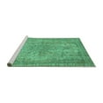 thumbnail image 2 of Ahgly Company Machine Washable Indoor Rectangle Abstract Turquoise Blue Modern Area Rugs, 6' x 9', 2 of 4