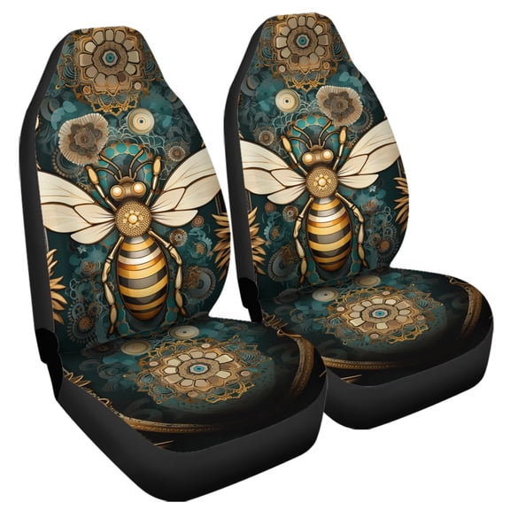 Uourmeti Running Horse Car Seat Covers 2 Piece Vehicle Protector Front Seats Cover Southwest Africa Aztec Auto Seat Protector Bucket Seat Cover for Most Cars SUV Sedan