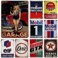 thumbnail image 5 of Letreros de hojalata de gasolina y aceite para motocicletas antiguas, Gulf Esso Agip Man Cave Club, pegatinas de pared para garaje, decoración de gas, 5 of 5