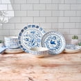 thumbnail image 4 of Fitz and Floyd Sicily 12-Piece Blue Stoneware Tableware Set(service for 4), 4 of 4