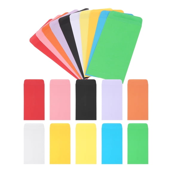 Money Envelope 6.5" x 3.5", 200Pcs Cash Envelopes Money Holder Bags Budgeting Saving Challenge Letter for Gift Coins Checks Tickets Jewelry Passport Card, 10 Colors