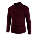 thumbnail image 5 of JTieacloth Pullover Casual Sweater Autumn And Winter Men's Sweaters Sweater Casual Solid Color Pullover Men(Red), 5 of 5