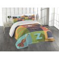 thumbnail image 2 of Ambesonne Colorful Quilted Coverlet 3 Pcs, Jazz Equipment Music, King Size, Multicolor, 2 of 4