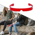 thumbnail image 4 of Gafas de sol sin montura en forma de V Mujeres Hombres Gafas Playa Deportes rojo, 4 of 9