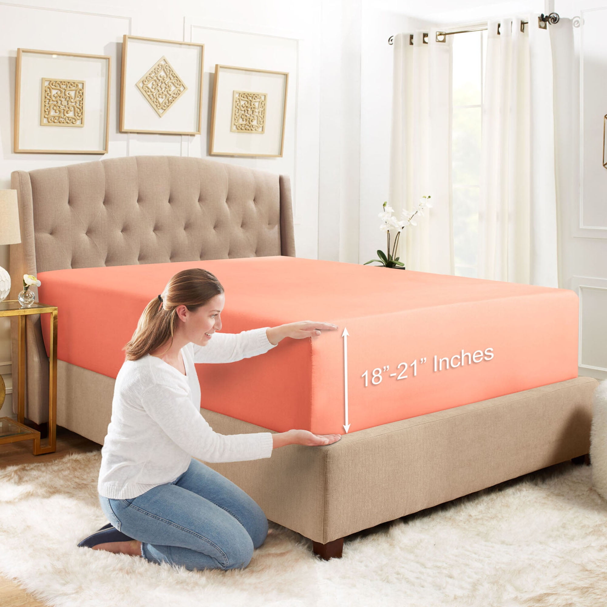 SAYFUT Bed Sheet SetHotel Luxury Extra Deep Sheets in 20+ Colors, 18