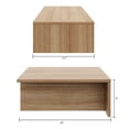 thumbnail image 6 of Nexera Kanso Nightstands Set of 2, Brown Oak, 6 of 6