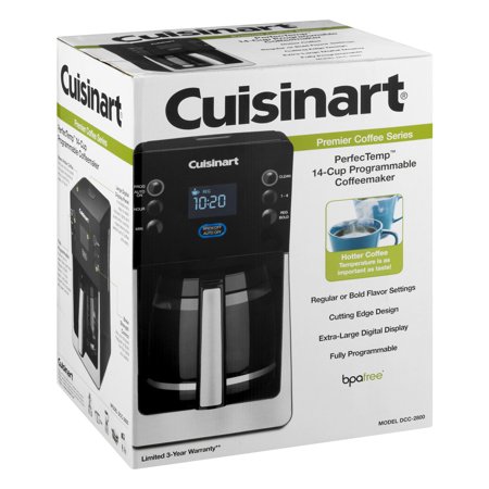 Cuisinart Perfectemp 14 Cup Programmable Coffeemaker Black Dcc 2800 Walmart Com Walmart Com