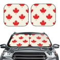 thumbnail image 2 of Disketp 2 Piece Happy Canada Day Pattern Windshield Sunshades,Folding Windshield Sun Shade For Car Suv Trucks Sedan,Blocks Uv Rays Sun Visor Protector-Small, 2 of 7