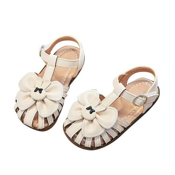 JSCDRPDWL Girls White Sandals Size 13 Boys Tennis Shoes Size 3 Girls' Cute Big Bow Bunny Mary Jane Ballerina Dress Shoes with Satin Ankle Tie-Party Favorite Gifts for 12 Month Old Girl