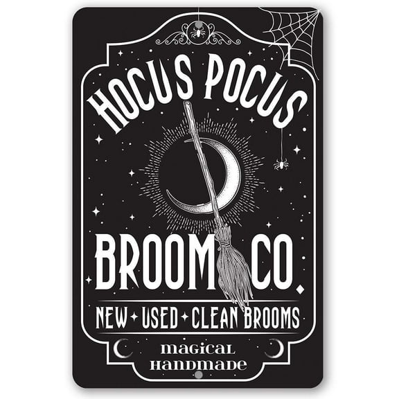 Hocus Pocus Broom Co - Metal Sign